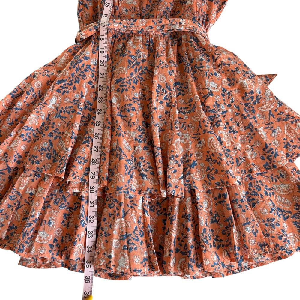 Cleobella Britt Ruffle Mini Dress in Positano Pink Floral Women’s Size Medium - Picture 6 of 7